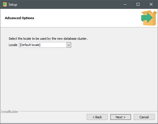 Set default database locale Set default database locale