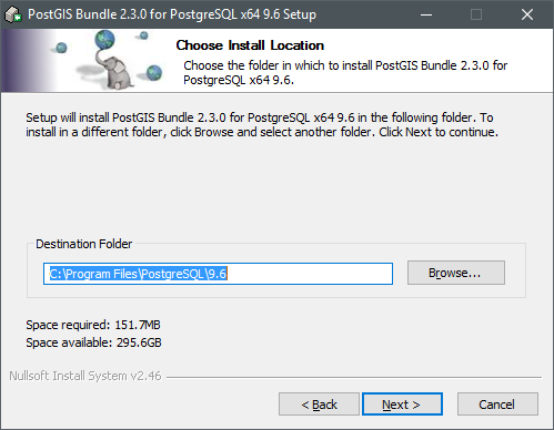 PostGIS installation folder PostGIS installation folder