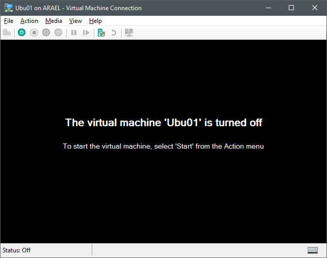 Virtual Machine window Virtual Machine window