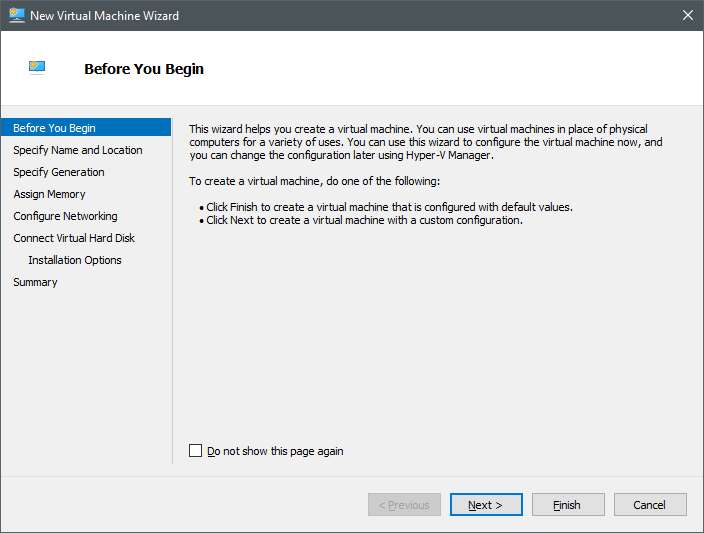 New Virtual Machine New Virtual Machine