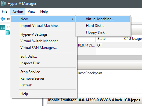 Create new virtual machine Create new virtual machine